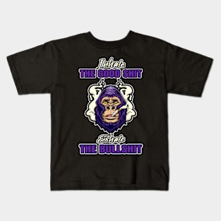 Inhale The Good Shit Exhale The Bullshit 420 Weed Kids T-Shirt